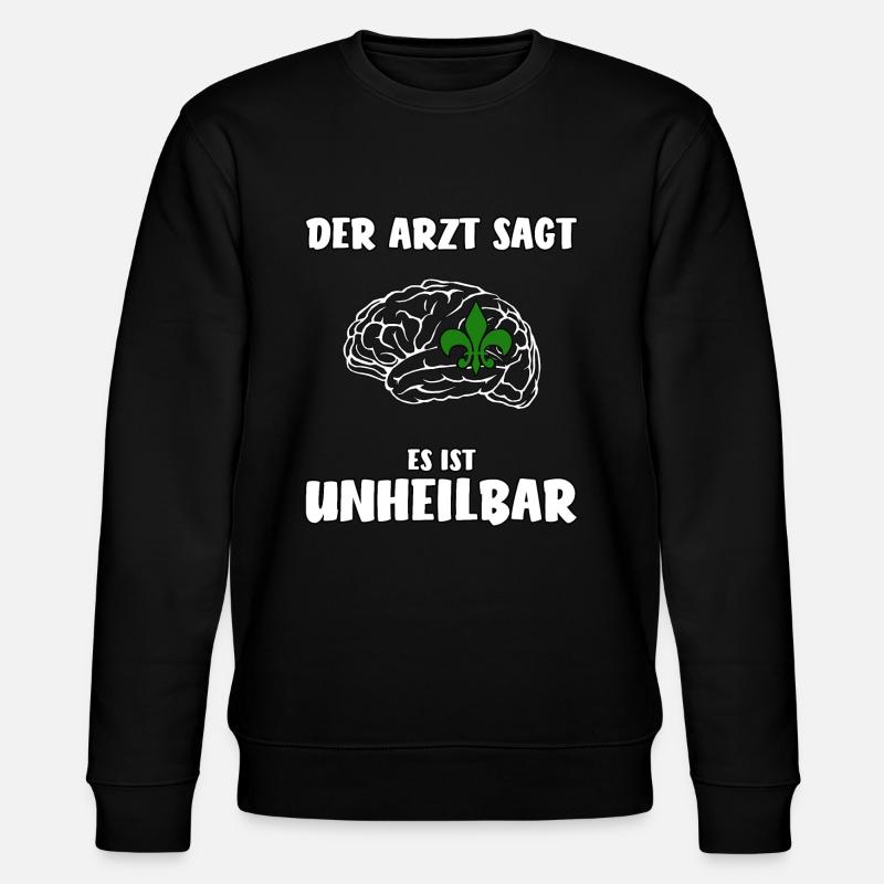 Pfadfinder lustiger Spruch - Unheilbar - Stanley/Stella Unisex Bio-Sweatshirt CHANGER  - Schwarz