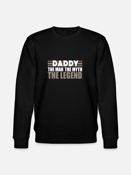daddy Man Myth Legend - Stanley/Stella CHANGER Unisex Organic Sweatshirt - black