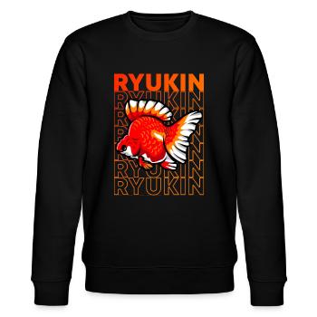 Ryukin Goldfish 80's Style Fancy Goldfish Propriétaire - Sweat bio CHANGER Stanley/Stella Unisexe - noir - Devant - Nik (191cm) & Marisol (170cm)