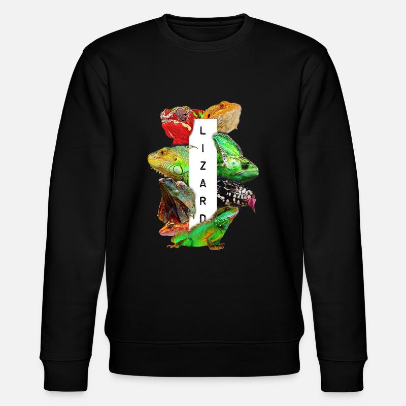 Reptile Keeper Lizard Owner - Stanley/Stella CHANGER Unisex Organic Sweatshirt - black