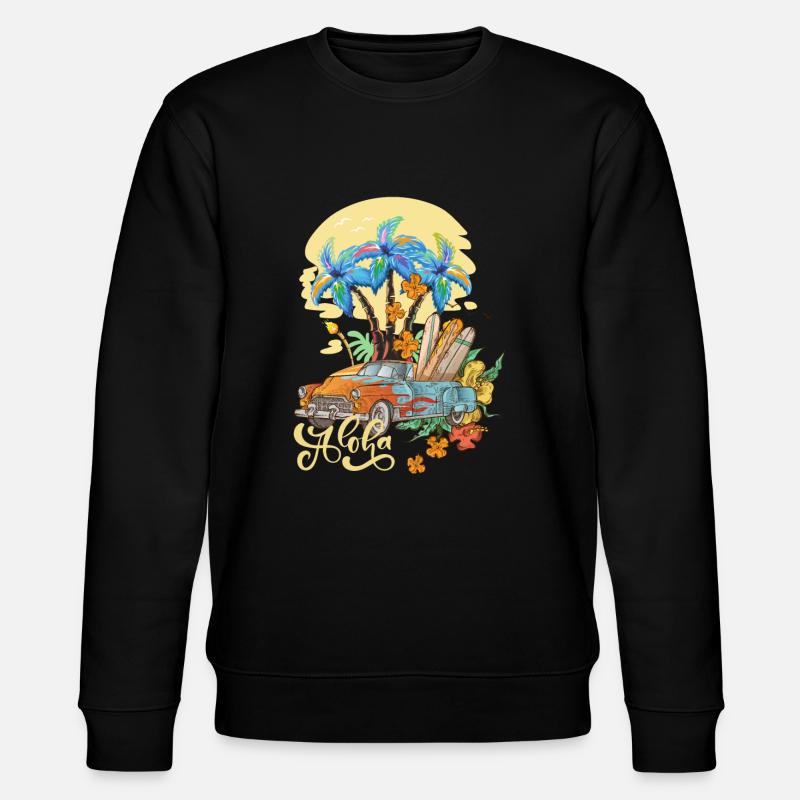 Aloha Surfen , Hawaii - Stanley/Stella Unisex Bio-Sweatshirt CHANGER  - Schwarz