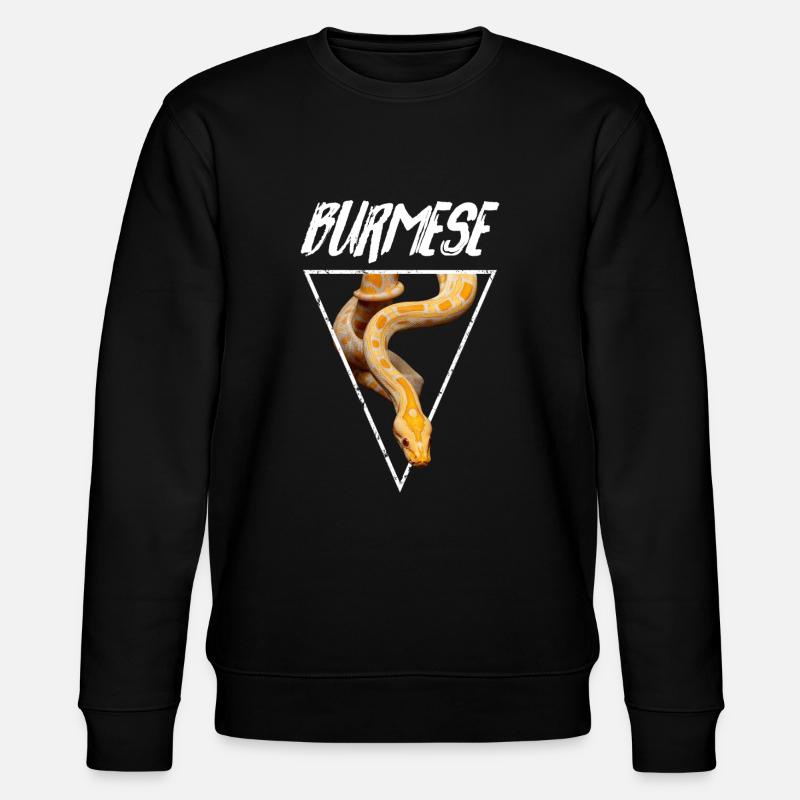 Burmesische Pythonschlange Besitzer - Stanley/Stella Unisex Bio-Sweatshirt CHANGER  - Schwarz
