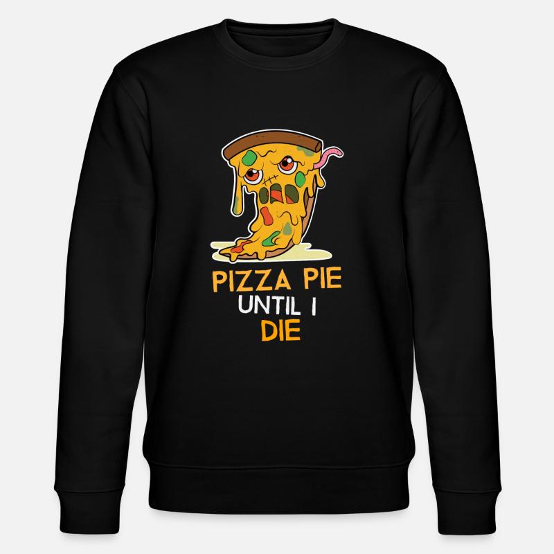 Funny Pizza Zombie Halloween - Stanley/Stella CHANGER Unisex Organic Sweatshirt - black