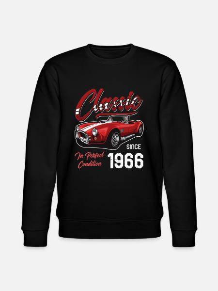 I'm Not Old I'm Classic Car Vintage Born In 1966 - Stanley/Stella CHANGER Unisex Organic Sweatshirt - black