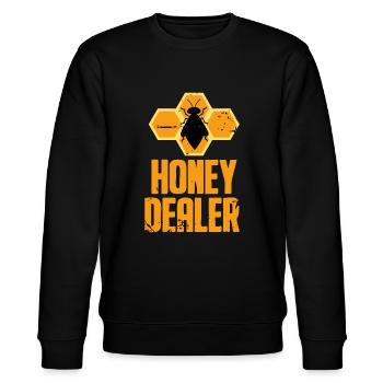 Apiculteur - Honeycomb Honey Bee Apiculture - Sweat bio CHANGER Stanley/Stella Unisexe - noir - Devant - Nik (191cm) & Marisol (170cm)
