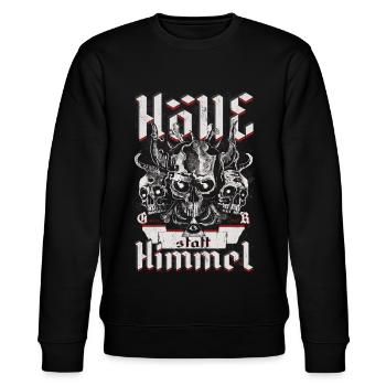 Hölle statt Himmel - Stanley/Stella Unisex Bio-Sweatshirt CHANGER  - Schwarz - Vorne - Nik (191cm) & Marisol (170cm)