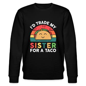 C’est drôle que j’échangerais ma sœur contre une chemise à tacos Big Littl - Sweat bio CHANGER Stanley/Stella Unisexe - noir - Devant - Nik (191cm) & Marisol (170cm)