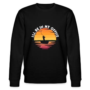 Lustige Angler Design für Fischer Fischfischen Eq - Stanley/Stella Unisex Bio-Sweatshirt CHANGER  - Schwarz - Vorne - Nik (191cm) & Marisol (170cm)
