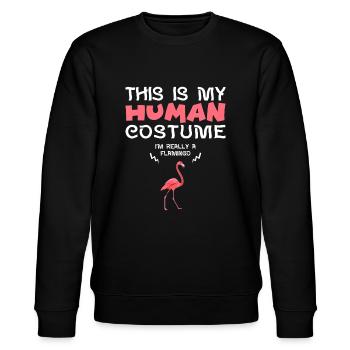 C’est mon costume humain Je suis vraiment un flamant rose - Sweat bio CHANGER Stanley/Stella Unisexe - noir - Devant - Nik (191cm) & Marisol (170cm)