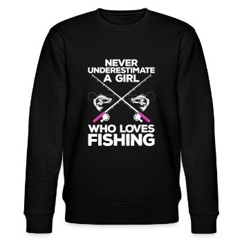 Pêche cool pour les femmes filles pêcheur poisson leurre s - Sweat bio CHANGER Stanley/Stella Unisexe - noir - Devant - Nik (191cm) & Marisol (170cm)