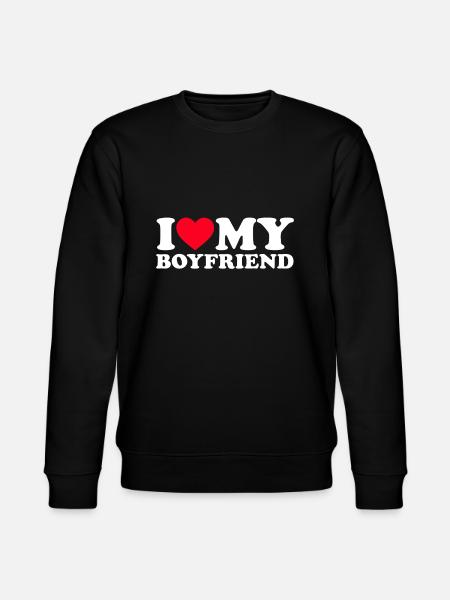 I Love My Boyfriend Shirt I Heart My Boyfriend Shi - Stanley/Stella CHANGER Unisex Organic Sweatshirt - black