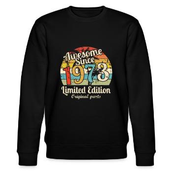 Großartig seit 1973 49 Jahre alt Bday Männer Frauen 49. - Stanley/Stella Unisex Bio-Sweatshirt CHANGER  - Schwarz - Vorne - Nik (191cm) & Marisol (170cm)