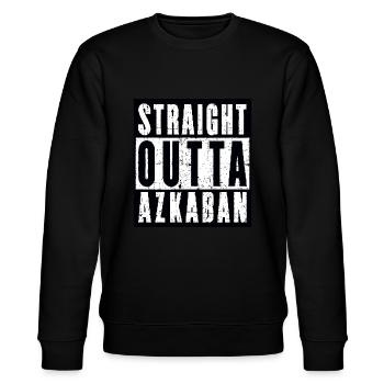 Straight Outta Askaban - Stanley/Stella Unisex Bio-Sweatshirt CHANGER  - Schwarz - Vorne - Nik (191cm) & Marisol (170cm)