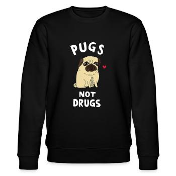 Carlins Pas de drogues Drôle de cadeau pour Dog Lover Tee Pet - Sweat bio CHANGER Stanley/Stella Unisexe - noir - Devant - Nik (191cm) & Marisol (170cm)