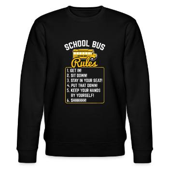 Schulbusfahrer Regeln Arbeit Schulbusfahrer - Stanley/Stella Unisex Bio-Sweatshirt CHANGER  - Schwarz - Vorne - Nik (191cm) & Marisol (170cm)