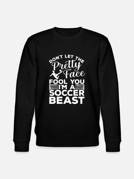 Cooler Fußball für Frauen Teen Mädchen Fußballliebhaber spielen - Stanley/Stella Unisex Bio-Sweatshirt CHANGER  - Schwarz