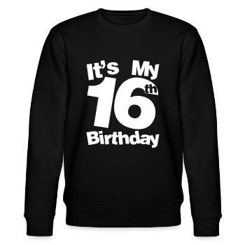 16e anniversaire C’est mon 16e anniversaire 16 ans Bi - Sweat bio CHANGER Stanley/Stella Unisexe - noir - Devant - Nik (191cm) & Marisol (170cm)