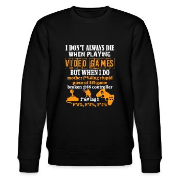 Videospiele T-Shirt Funny Gamer Tee für Konsole Ga - Stanley/Stella Unisex Bio-Sweatshirt CHANGER  - Schwarz - Vorne - Nik (191cm) & Marisol (170cm)