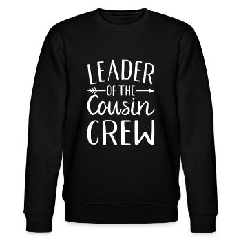 Anführer der Cousin-Crew - Stanley/Stella Unisex Bio-Sweatshirt CHANGER  - Schwarz - Vorne - Nik (191cm) & Marisol (170cm)