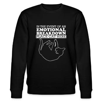 Chat pour hommes Femmes Drôle de chat pour chat papa maman - Sweat bio CHANGER Stanley/Stella Unisexe - noir - Devant - Nik (191cm) & Marisol (170cm)