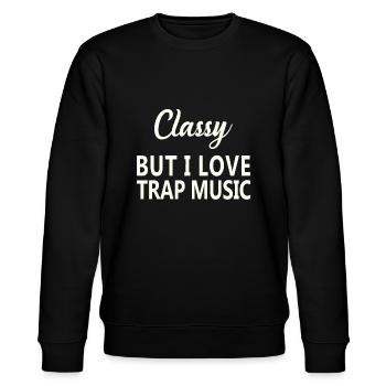 Musique Drôle Rap Hip Hop Techno R&Bpuzzlei love pol - Sweat bio CHANGER Stanley/Stella Unisexe - noir - Devant - Nik (191cm) & Marisol (170cm)