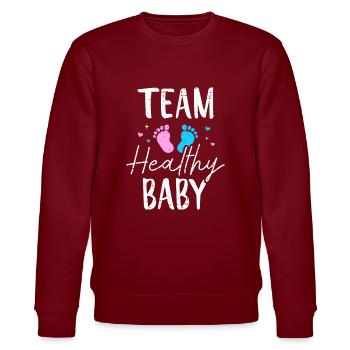 Drôle de révélation de genre Équipe Healthy Baby Party Suppli - Sweat bio CHANGER Stanley/Stella Unisexe - bordeaux - Devant - Nik (191cm) & Marisol (170cm)