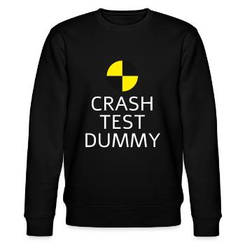 Crash Test Dummy Easy Last Minute Lustiges Kostüm für - Stanley/Stella Unisex Bio-Sweatshirt CHANGER  - Schwarz - Vorne - Nik (191cm) & Marisol (170cm)