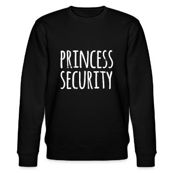 Princess Security Halloween Costume Dad Men Matchi - Stanley/Stella CHANGER Unisex Organic Sweatshirt - black - Front - Nik (191cm) & Marisol (170cm)