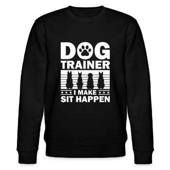 Cooler Hundetrainer für Männer Frauen Hundetraining Agilit - Stanley/Stella Unisex Bio-Sweatshirt CHANGER  - Schwarz - Vorne - Nik (191cm) & Marisol (170cm)
