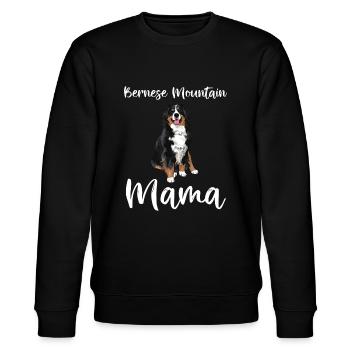Berner Sennenhund Mama Lustiger Hund Mama Berner - Stanley/Stella Unisex Bio-Sweatshirt CHANGER  - Schwarz - Vorne - Nik (191cm) & Marisol (170cm)