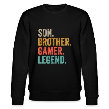 Spielgeschenke für Teenager Jungen 8-16 Jahre alt Christus - Stanley/Stella Unisex Bio-Sweatshirt CHANGER  - Schwarz - Vorne - Nik (191cm) & Marisol (170cm)