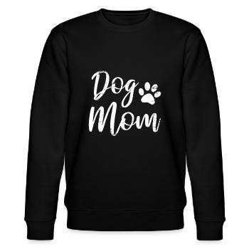 Dog Mom - Vintage Distressed Design - Funny Dog Pa - Stanley/Stella Unisex Bio-Sweatshirt CHANGER  - Schwarz - Vorne - Nik (191cm) & Marisol (170cm)