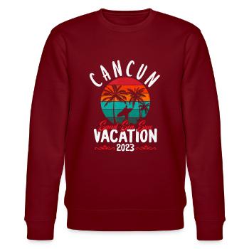 Cancun Mexique Vacances Plage Famille Ami Groupe T - Sweat bio CHANGER Stanley/Stella Unisexe - bordeaux - Devant - Nik (191cm) & Marisol (170cm)