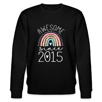 Génial depuis 2015 7e anniversaire Rainbow Gifts Born - Sweat bio CHANGER Stanley/Stella Unisexe - noir - Devant - Nik (191cm) & Marisol (170cm)