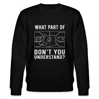 Funny Basketball Coach For Men Women Tactic Diagra - Stanley/Stella CHANGER Unisex Organic Sweatshirt - black - Front - Nik (191cm) & Marisol (170cm)