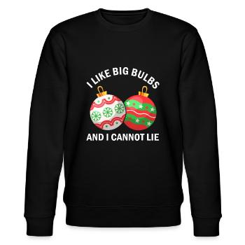 I Like Big Bulbs-I Like Thick and Sprucey Christma - Stanley/Stella CHANGER Unisex Organic Sweatshirt - black - Front - Nik (191cm) & Marisol (170cm)