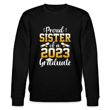 Stolze Schwester einer Klasse von 2023 Absolventen Senior Gr - Stanley/Stella Unisex Bio-Sweatshirt CHANGER  - Schwarz - Vorne - Nik (191cm) & Marisol (170cm)
