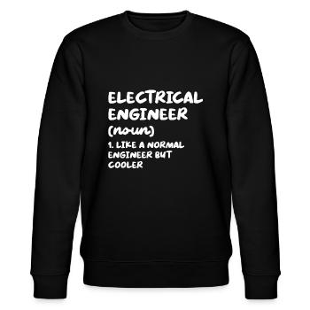 Electrical Engineer Definition Funny Engineeringge - Stanley/Stella CHANGER Unisex Organic Sweatshirt - black - Front - Nik (191cm) & Marisol (170cm)