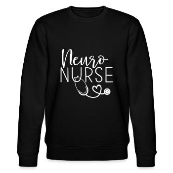 Cute Neuro Nurse Shirt - Neurology Nursing - Stanley/Stella CHANGER Unisex Organic Sweatshirt - black - Front - Nik (191cm) & Marisol (170cm)