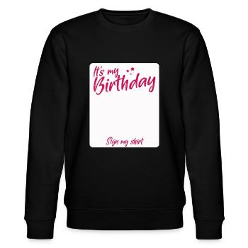 C’EST MON ANNIVERSAIRE SIGNER MA CHEMISE - Sweat bio CHANGER Stanley/Stella Unisexe - noir - Devant - Nik (191cm) & Marisol (170cm)