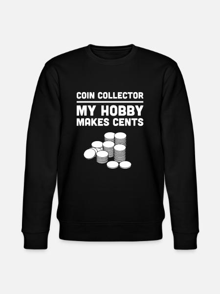 Lustiges "Mein Hobby macht Cents" Münzsammelei - Stanley/Stella Unisex Bio-Sweatshirt CHANGER - Schwarz