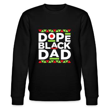 Black Dad Matter Black History Month Pride Fathers - Stanley/Stella CHANGER Unisex Organic Sweatshirt - black - Front - Nik (191cm) & Marisol (170cm)