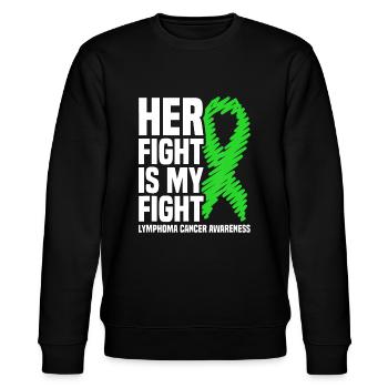 Son combat Mon combat Ruban vert Lymphome Cancer Aw - Sweat bio CHANGER Stanley/Stella Unisexe - noir - Devant - Nik (191cm) & Marisol (170cm)