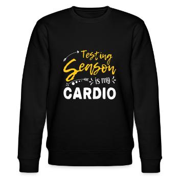 Testing Day for Teachers - Testing Season Is My Ca - Stanley/Stella CHANGER Unisex Organic Sweatshirt - black - Front - Nik (191cm) & Marisol (170cm)