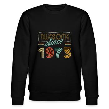 Hervorragend Seit 1973 Geburtsjahr Geburtstag4949 Jahr - Stanley/Stella Unisex Bio-Sweatshirt CHANGER  - Schwarz - Vorne - Nik (191cm) & Marisol (170cm)