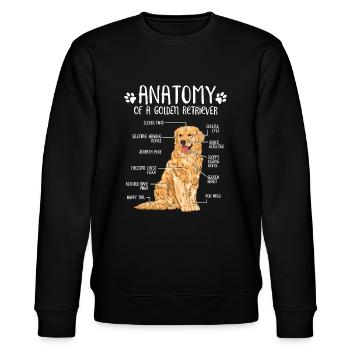 Drôle d’anatomie Golden Retriever Dog Lover - Sweat bio CHANGER Stanley/Stella Unisexe - noir - Devant - Nik (191cm) & Marisol (170cm)