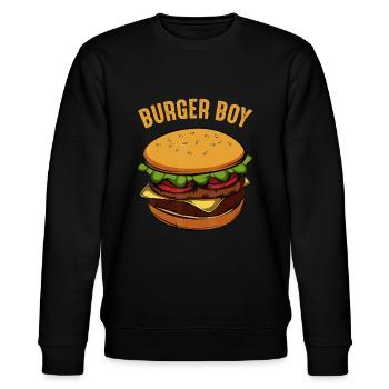 Hamburger Cheeseburger Burger Boy Fun Fast-Food - Sweat bio CHANGER Stanley/Stella Unisexe - noir - Devant - Nik (191cm) & Marisol (170cm)
