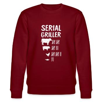 Serial Griller Fathers Day Funny Grilling Grill BB - Sweat bio CHANGER Stanley/Stella Unisexe - bordeaux - Devant - Nik (191cm) & Marisol (170cm)