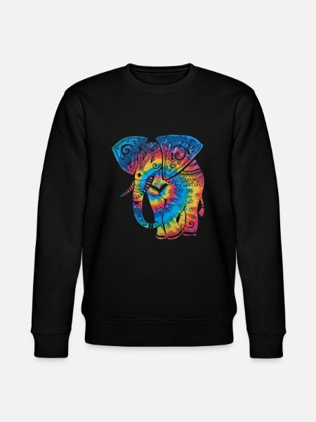 Tie Dye Elephant Mandala - Sweat bio CHANGER Stanley/Stella Unisexe - noir
