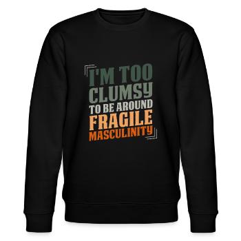 Otter T-Shirt, Otter-Liebhaber-Tee, Lustiges Otter-Hemd, b - Stanley/Stella Unisex Bio-Sweatshirt CHANGER  - Schwarz - Vorne - Nik (191cm) & Marisol (170cm)